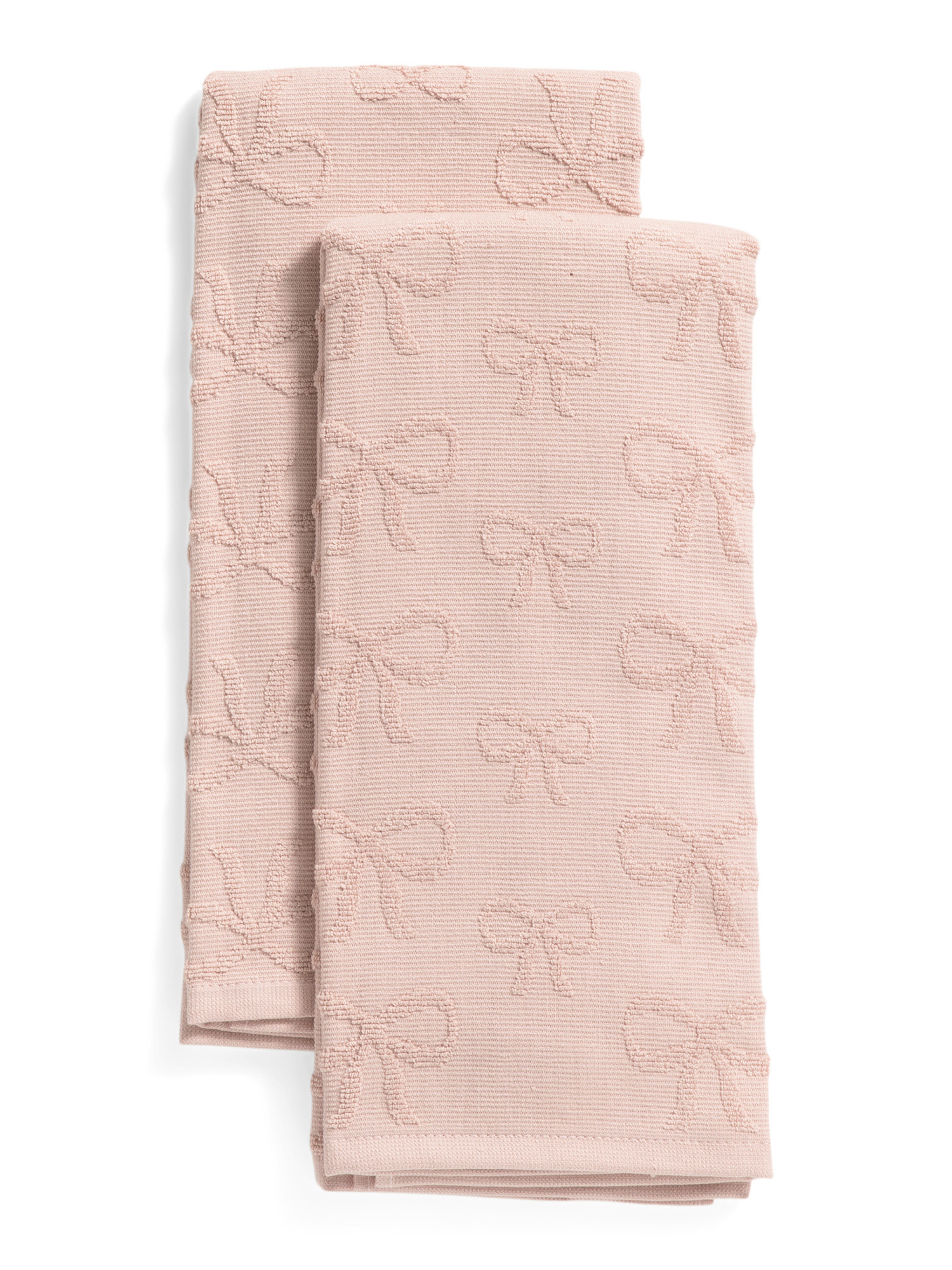 Set Of 2 Betty Bows Jacquard Kitchen Towels | TJ Maxx