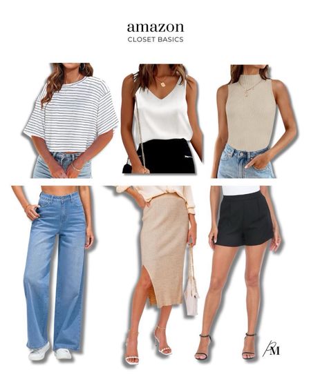 Amazon closet basics for this summer! I love these high waisted jeans and satin tank top.

#LTKSeasonal #LTKbeauty #LTKstyletip