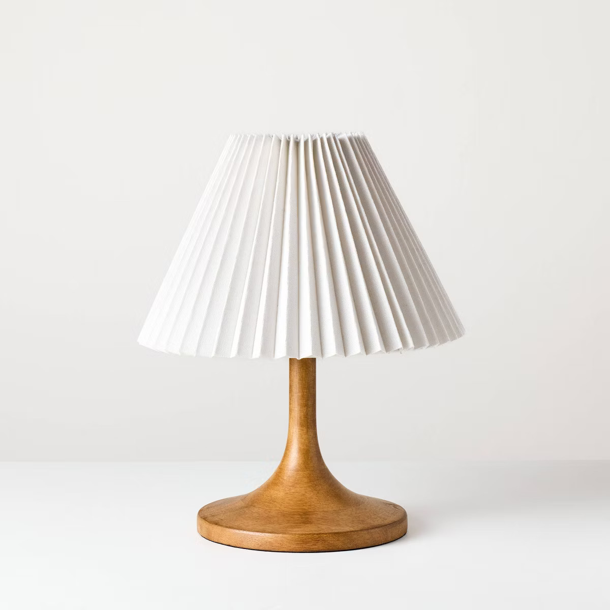Wooden Mid Tone Lamp with Pleated Shade - Hearth & Hand™ with Magnolia | Target