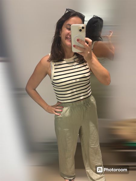 Linen blend plants and striped top. Linen is my favorite fabric for the hot Weather. It feels like you are wearing nothing! Love it! 

#LTKStyleTip #LTKSeasonal #LTKTravel