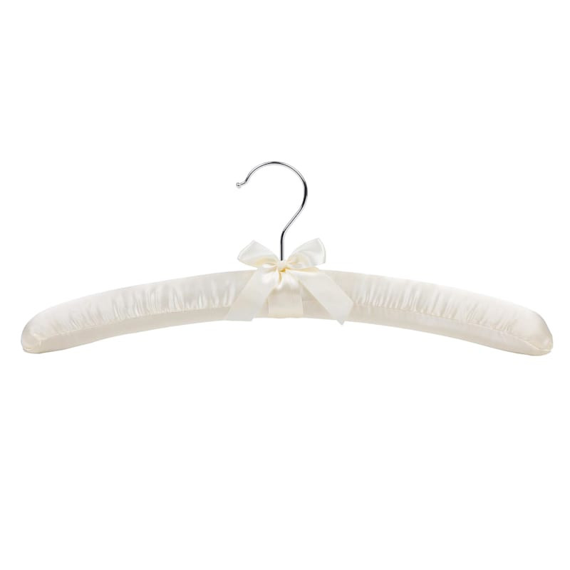 6-Piece Satin Hanger, Ivory | At Home