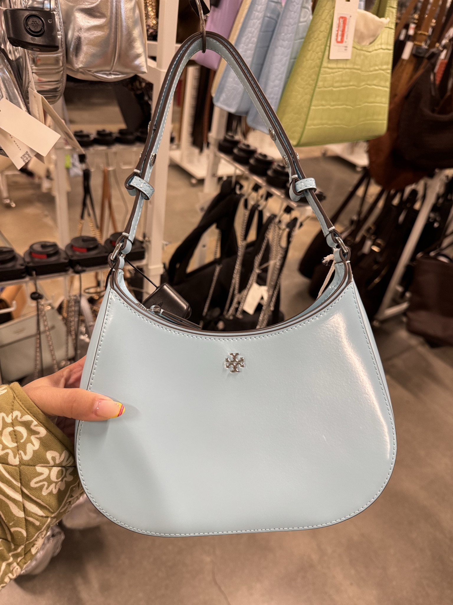NWT Tory Burch Emerson Patent Leather Shoulder Bag in Light Celeste Blue

#LTKBeauty #LTKootd #LTKTravel