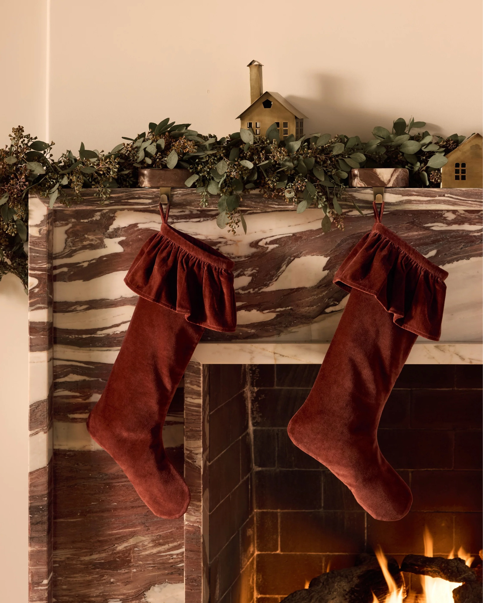 Upgraded our stockings this year to these beautiful rich wine color velvet stockings from Lulu & Georgia. I will eventually get them embroidered. So gorgeous 



#LTKSeasonal #LTKHome #LTKHoliday