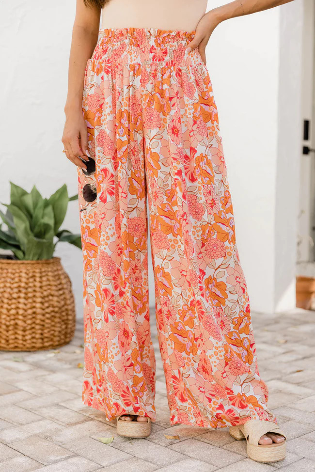 Beautiful Soul Pant in Sarasota Red Floral Print | Pink Lily