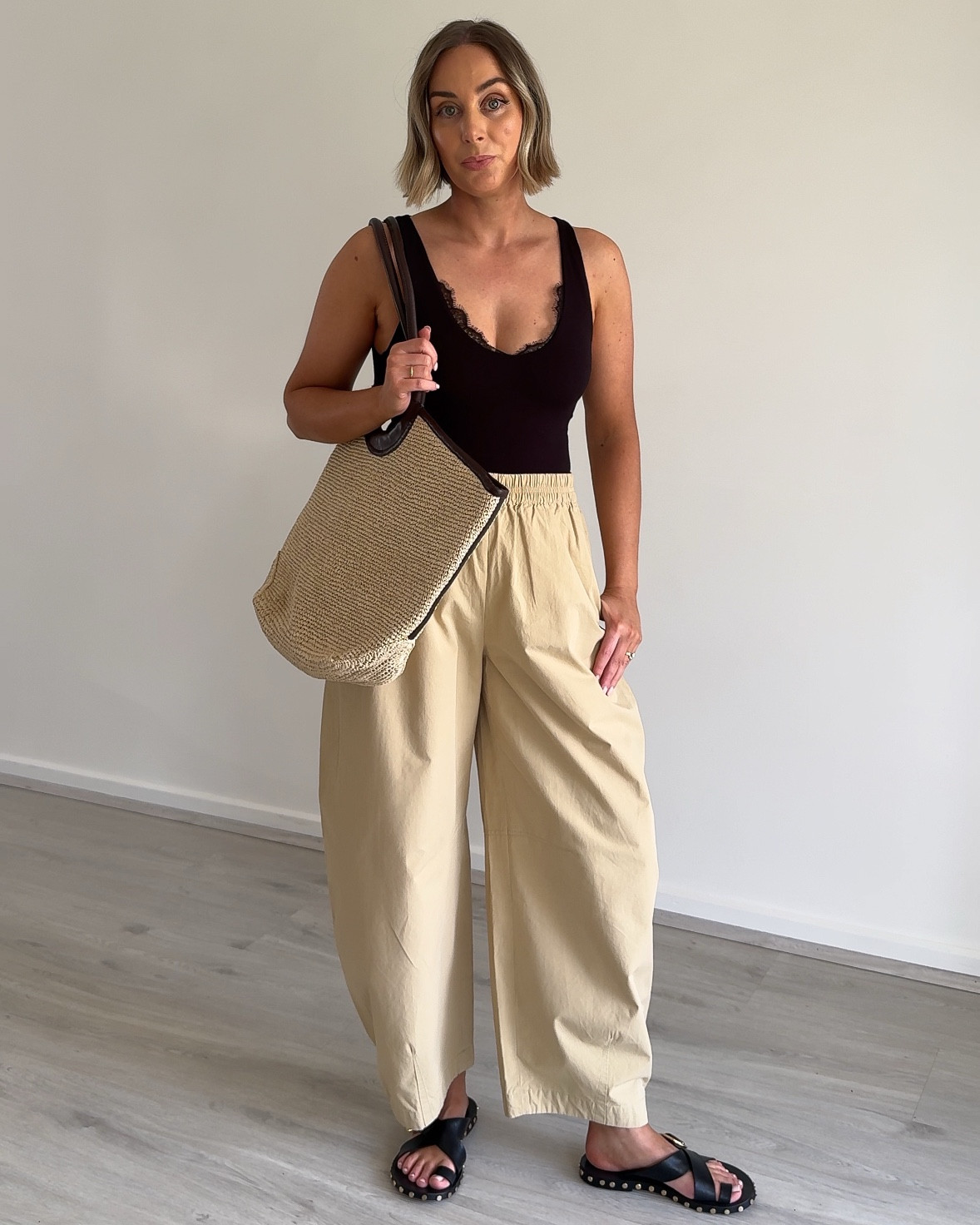Ways I’ll be styling the Lola barrel leg pants by Assembly Label for Spring/Summer.

Outfit 1
Top by Dissh
Bag by & Other Stories 
Sandals by Isabel Marant (not in stock)

Outfit 2
Shirt by Dissh
Bag by Strand (similar linked)
Sandals by Billini

Outfit 3
Strapless top by Dissh (old)
Bag by the Horse
Sandals by Tony Bianco

Outfit 4
Top by Henne
Bag by Zara (sold out, similar linked)
Sandals by Alias Mae

Outfit 5
Top by H&M
Bag by The Horse
Heels by Seed

Outfit 6
Shirt by Dissh (old)
Bag by Dragon Diffusion
Sandals Tony Bianco

Outfit 7
Top by VRG (sold out, sign up for restock notifications)
Bag by & Other Stories
Sandals by Zara (sold out, similar linked)

Outfit 8
Top by Zara
Necklace by Heaven Mayhem
Bag by Dragon Diffusion
Sandals by Tony Bianco (sold out, similar linked)

#LTKaustralia #LTKstyletip #LTKspring