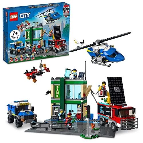 LEGO City Police Chase at The Bank 60317 Building Toy Set for Kids, Boys, and Girls Ages 7+ (915 ... | Walmart (US)