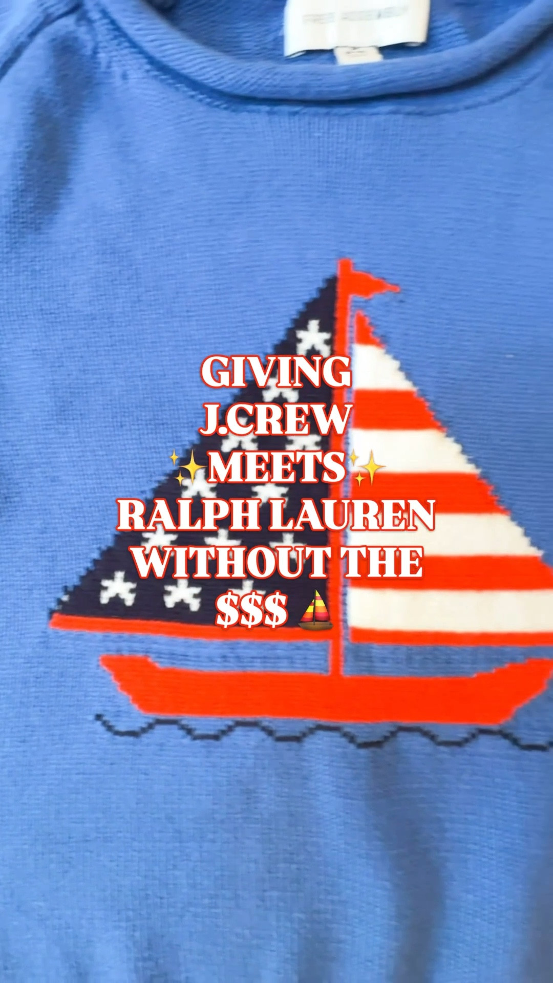 J.Crew or Ralph Lauren would sell this sweater. Neither of them would sell it for under $25. 

The American flag sailboat graphic. The cobalt blue. The rolled crewneck. The short sleeve cotton knit. Both of them have been doing this exact sweater for years at prices that make you quietly close the tab. Walmart just did the whole thing for $20.99.

100% cotton. Lightweight and soft in a way that does not feel like the price tag. Rolled crewneck. Short sleeves. Ribbed trim. The kind of graphic knit that makes white jeans look intentional, a linen skort look complete, and a boat day outfit look like you planned it weeks ago.

The nautical preppy woman has been waiting for this one. She knows exactly what this references and exactly what it usually costs. This is the version that makes sense.

Runs true to size. XS to 4X.
J.Crew look for less, Ralph Lauren look for less, Ralph Lauren nautical sweater dupe, J.Crew graphic sweater dupe, sailboat sweater women, nautical sweater women, intarsia knit sweater, sailboat graphic top, American flag sweater women, patriotic sweater women, Americana style outfit, nautical outfit women, nautical preppy style, coastal style sweater, coastal grandmother sweater, New England style outfit, Martha’s Vineyard outfit, Nantucket style outfit, lake house outfit, boat day outfit, country club sweater, preppy sweater women, preppy top women, preppy spring outfit, preppy summer outfit, graphic sweater women, novelty sweater women, short sleeve sweater women, blue knit sweater women, summer sweater women, summer knit top, spring sweater women, vacation outfit women, resort wear top, Walmart fashion finds, Free Assembly sweater, affordable preppy style, designer look for less, summer fashion 2026

#LTKFindsUnder50 #WalmartStyle #LookForLess #FlagSweater #RalphLauren #JCrew #PreppyStyle 

#LTKTravel #LTKSeasonal #LTKWorkwear