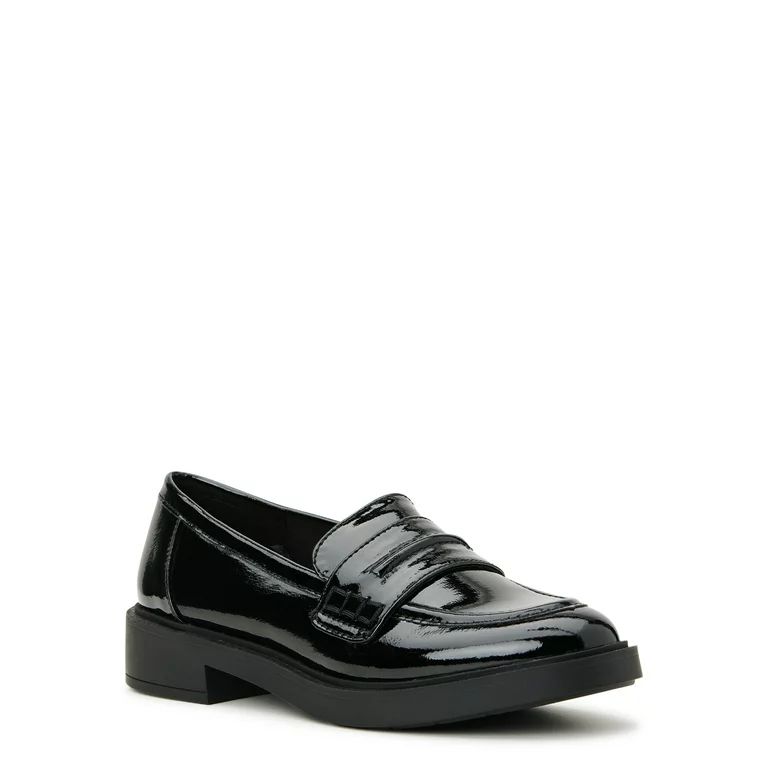 Time and Tru Women's Patent Penny Loafers | Walmart (US)