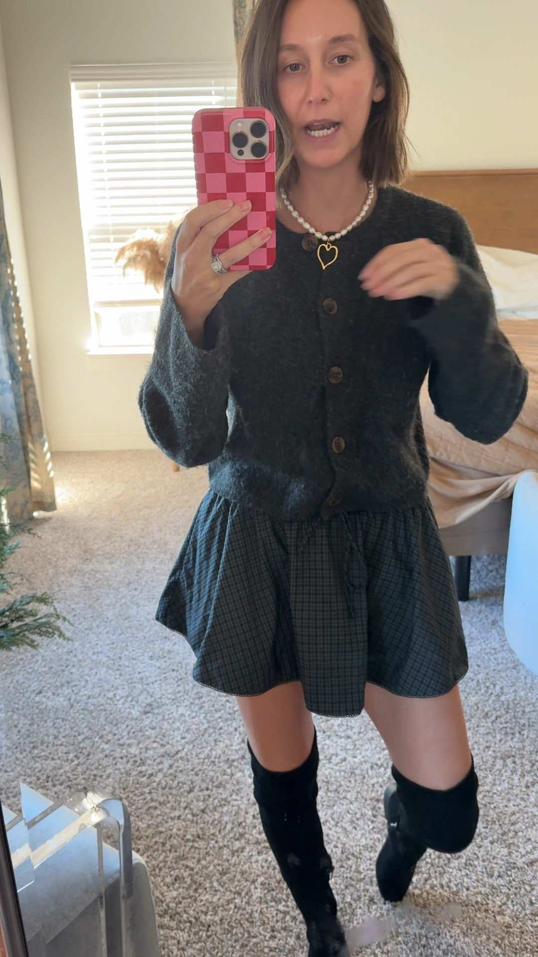 Fall outfit idea: Nia cardigan + skirt set from Dillard’s with black knee-high boots. Chic, comfy, and mom-friendly


#LTKmomlife #LTKgrwm #LTKootd