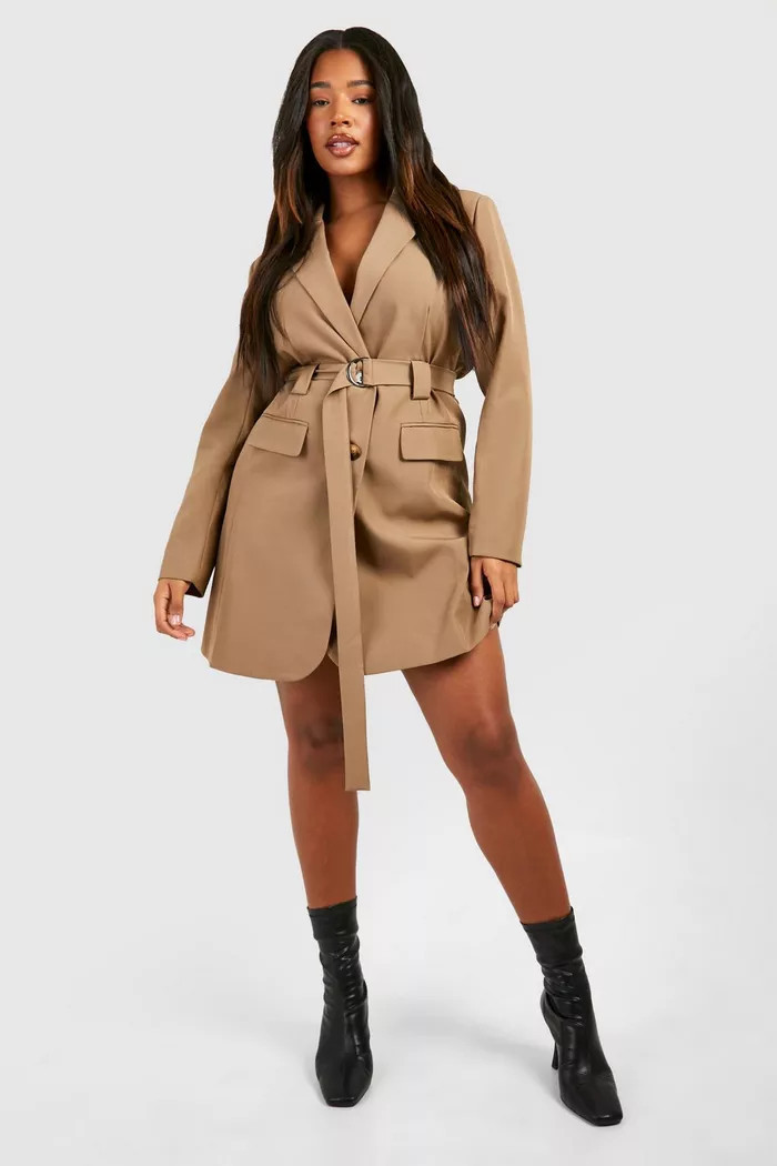 Plus D-ring Utility Blazer Dress | boohoo (US & Canada)