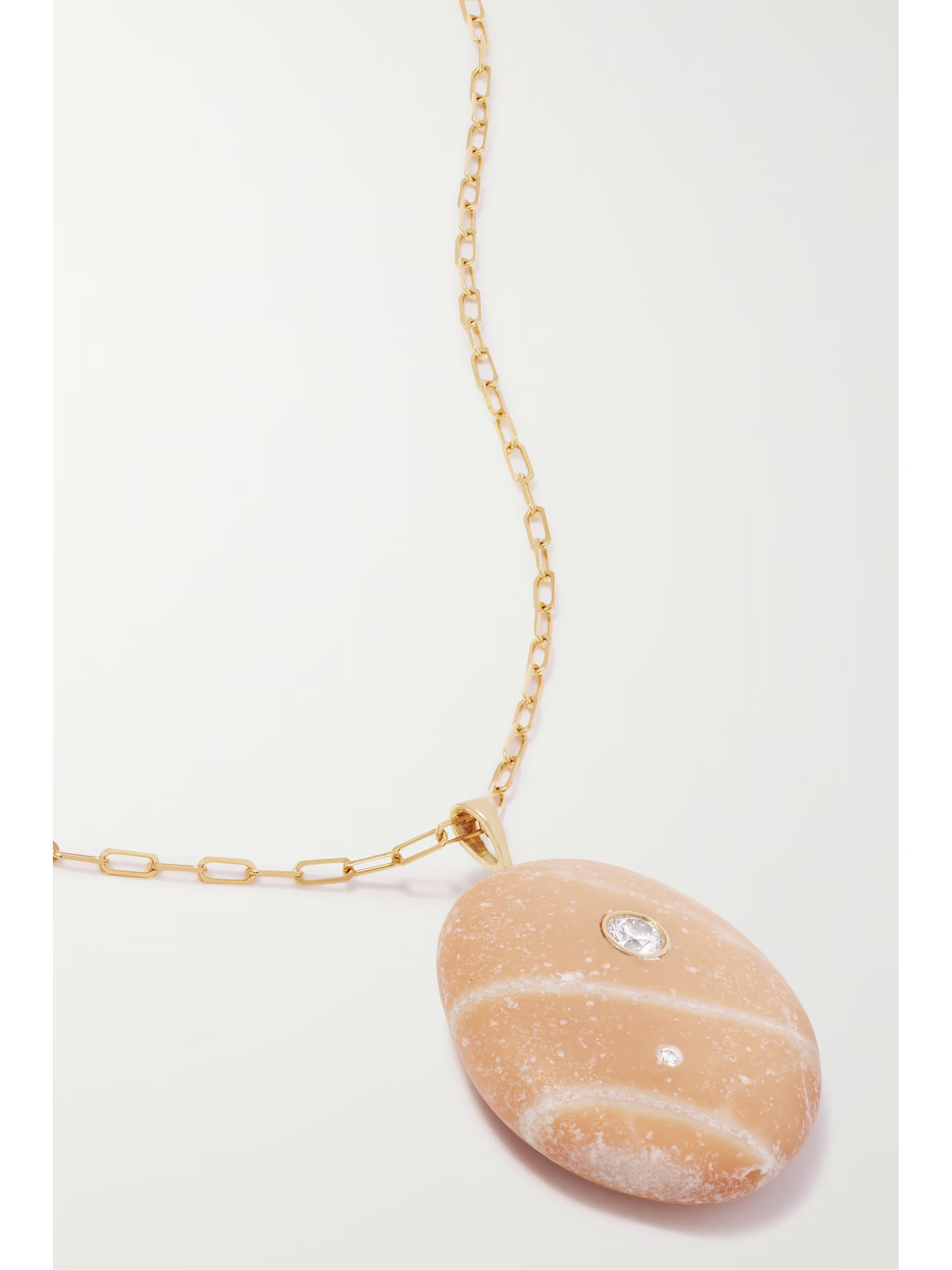 CVC Stones - Blush 18-karat Gold, Stone And Diamond Necklace - One size | NET-A-PORTER (US)