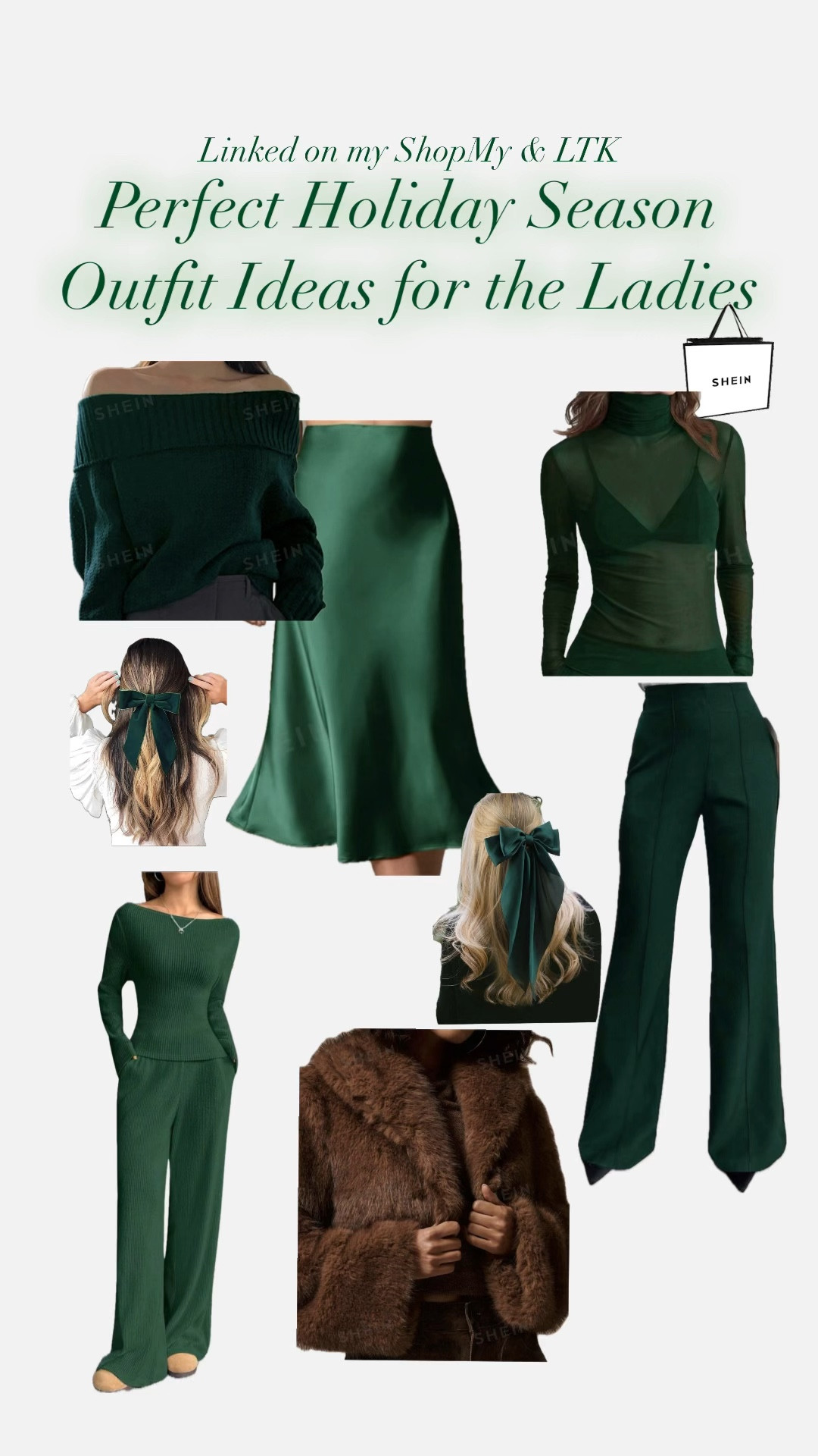 Perfect Outfit Ideas for the Holiday Season. Green Edition from SHEIN  

#LTKHoliday #LTKGiftGuide #LTKSeasonal