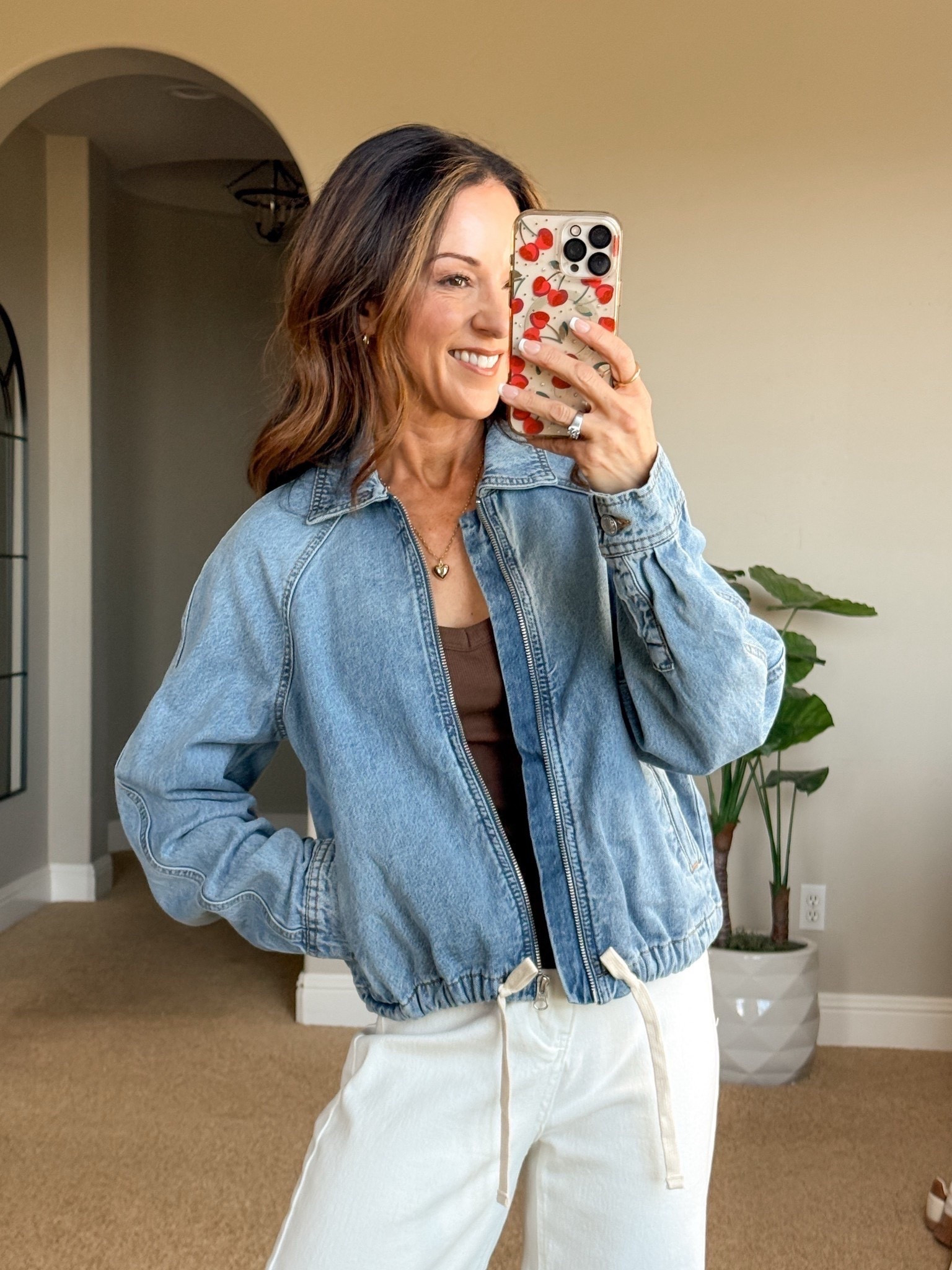 Walmart find that feels like Madewell! Denim bomber jacket perfect for spring and summer. Selling out fast! Limited sizes available 
Size XS. For ref I'm 5'1", 107lbs 

Denim bomber jacket, Walmart fashion finds, madewell inspired jacket, casual everyday outfit, lightweight denim jacket, affordable spring style, neutral outfit inspo, everydayholly

#LTKSeasonal #LTKPetite #LTKootd
