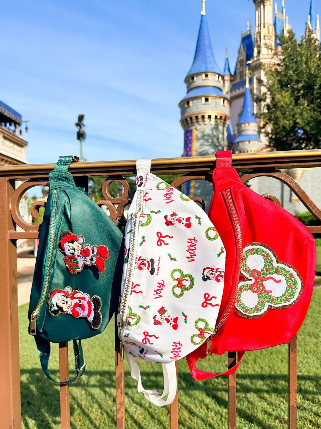 Disney Christmas Fanny Pack. Mickey Wreath Fanny Pack. Disney Christmas Bag. Very Merry Christmas... | Etsy (US)