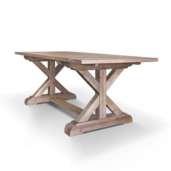 Farmhouse Table, Dining Table, Wood Table, Reclaimed Wood, Trestle Table, Extension Table, Handmade, | Etsy (US)