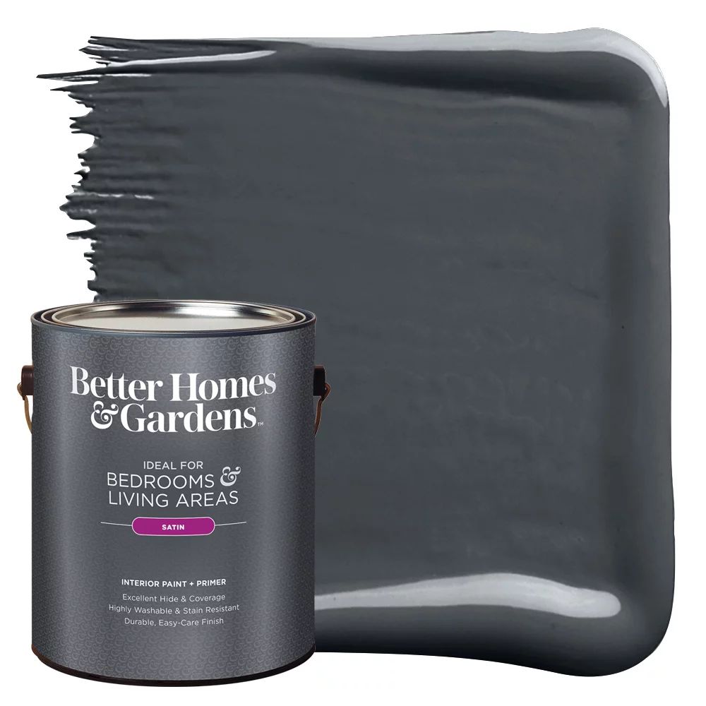 Better Homes & Gardens Interior Paint and Primer, Cavern Grey / Gray, 1 Gallon, Satin | Walmart (US)