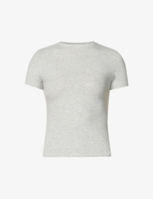 SKIMS - Scoop-Neck Stretch-Cotton T-Shirt | Selfridges.com | Selfridges
