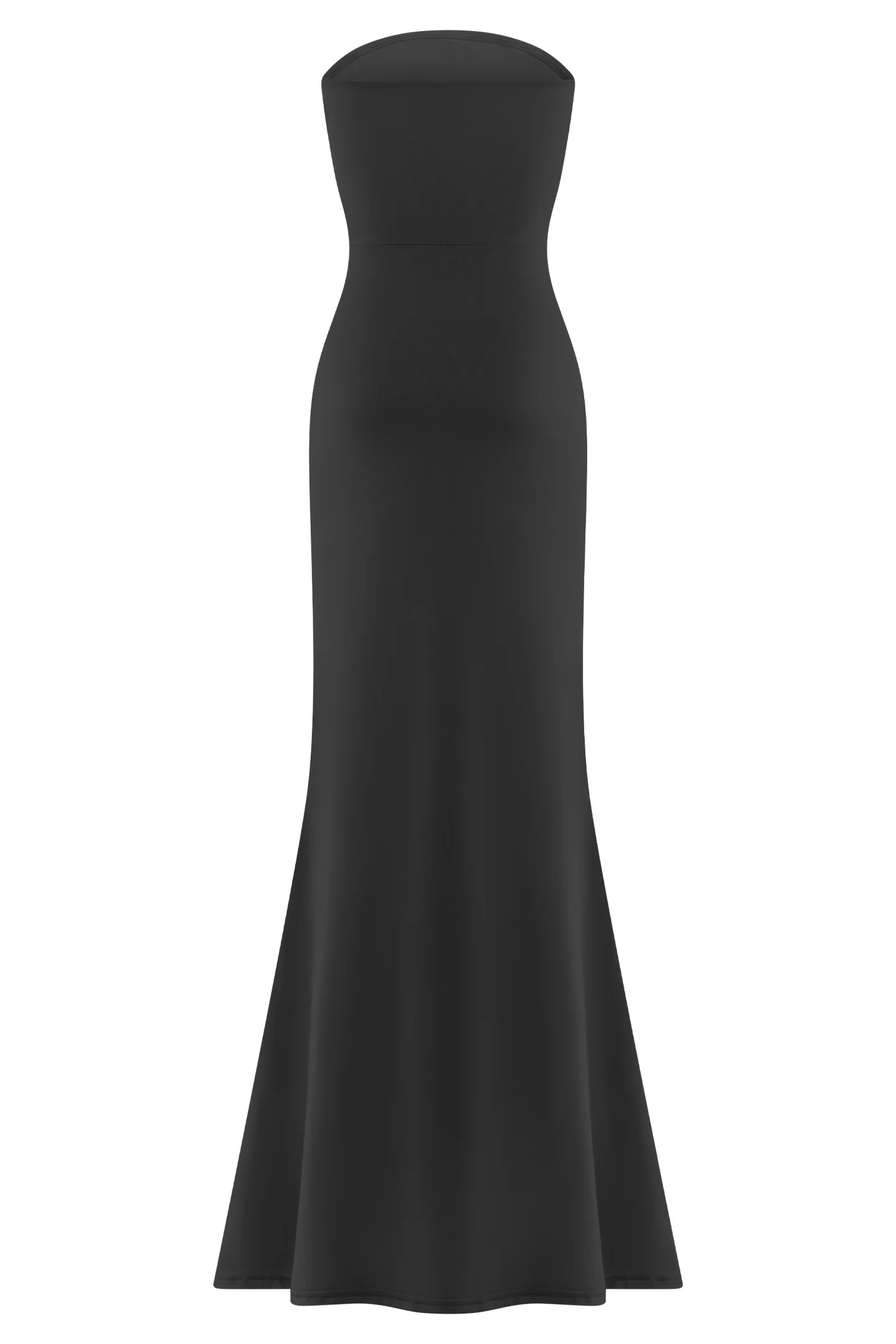Madison Strapless Slinky Maxi Dress - Black | MESHKI US
