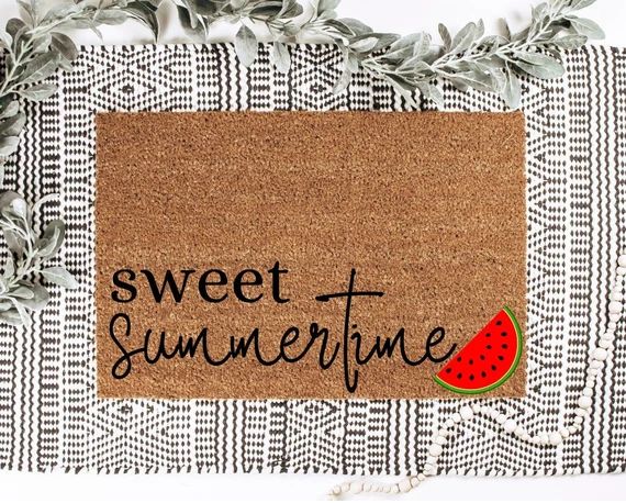Sweet Summertime Doormat  Watermelon Doormat  Summer Doormat | Etsy | Etsy (US)