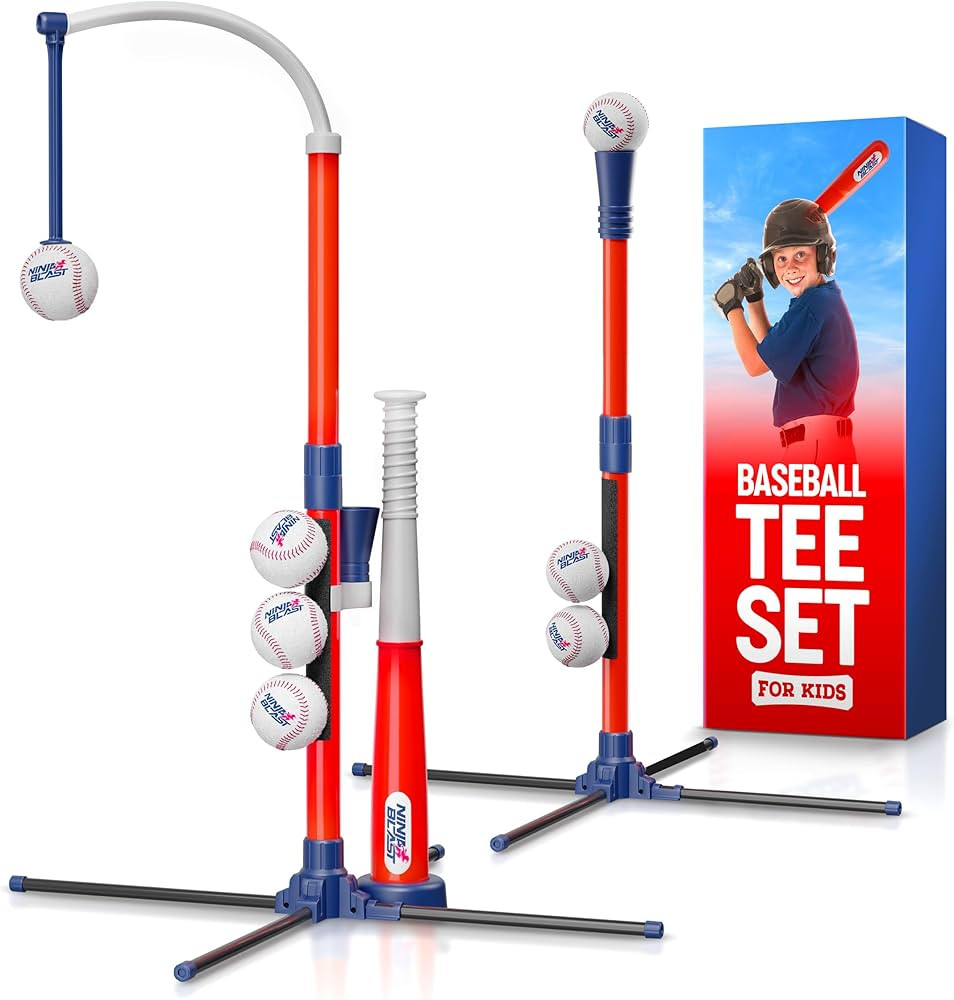 Ninja Blast Tee Ball Set for Kids - 4 Year Old Boy Birthday Gift Baseball Batting Tee- T Ball Set... | Amazon (US)