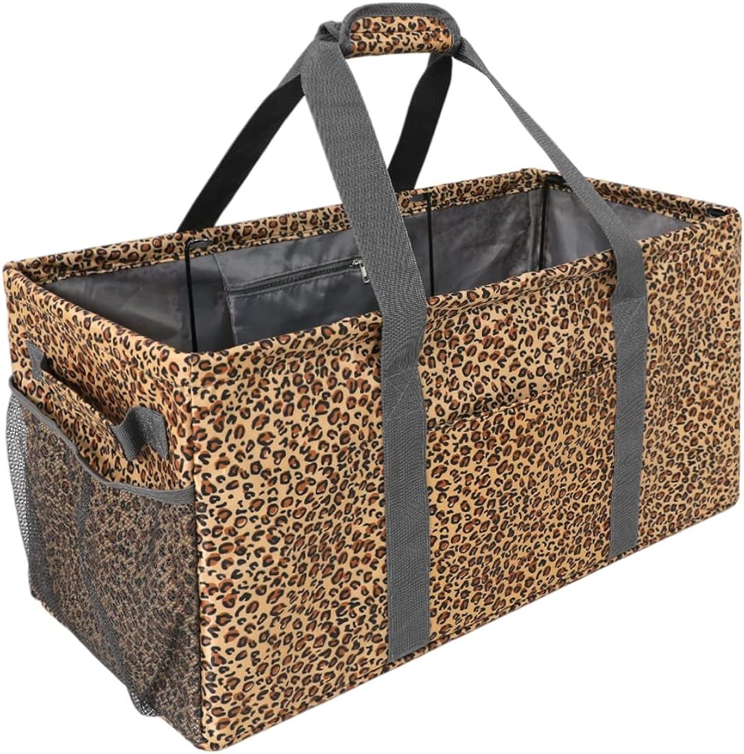 50L 24" Large Utility Tote Bag for Men Women,Grocery Bag with Foldable Steel Wire Frame,Collapsib... | Amazon (CA)