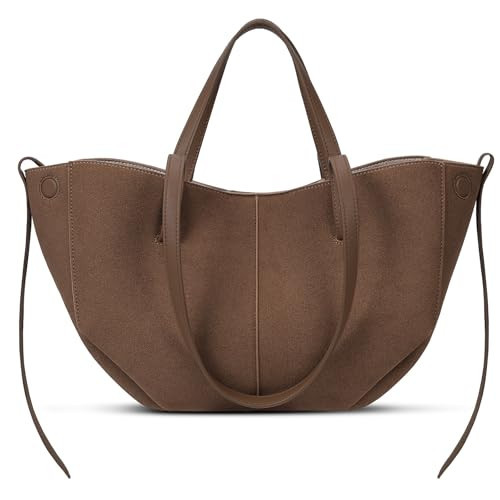 Juoxeepy Suede Tote Bag - Women's Trendy Handbag with Magnetic Closure | Amazon (US)
