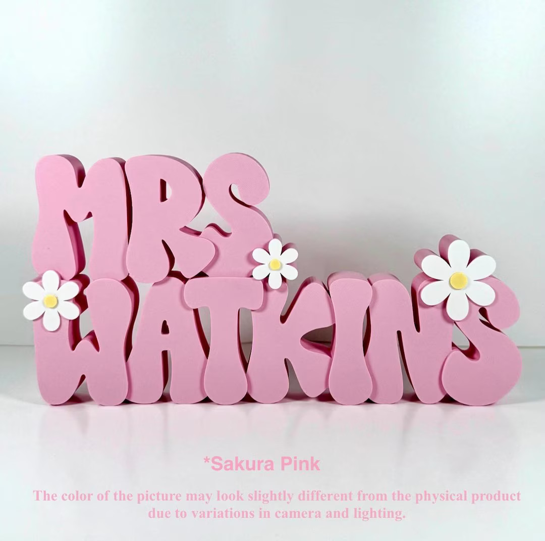 Personalized Teacher Name Plate, Daisy, Teacher Name Sign, Retro Name Sign, Groovy Name Plate, Te... | Etsy (US)