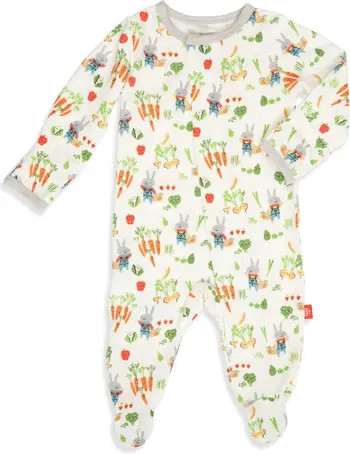 Don't Worry Be Hoppy Magnetic Stretch Modal Footie | Nordstrom