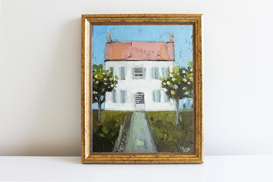 French Painting Original Oil Art Provincial Artwork Flower Painting Provence France Farmhouse Sty... | Etsy (US)