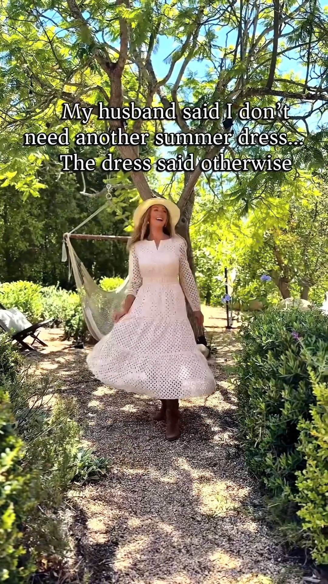 This cream eyelet maxi dress is one of my favorite Amazon finds for summer. 🤍

I love that the long sleeves are made from breathable eyelet, so you get arm coverage without feeling hot. The rest of the dress is fully lined, 100% cotton, and the quality feels so much more expensive than the price. The cream color is beautiful, but it also comes in a ton of colors and sizes, making it a great option for plus size fashion too.

I styled mine with cowgirl boots for a western outfit and country outfit vibe, but this is one of those versatile summer dresses that can do it all. It would be perfect for vacation outfits, beach vacation outfits, country concert outfits, summer date night outfits, winery visits, brunch with friends, or even a wedding guest dress summer look with a dressier shoe and accessories.

If you’re looking for effortless summer outfits that feel comfortable, feminine, and easy to wear, this one checks every box. It’s lightweight, flattering, travel-friendly, and the kind of vacation dress you’ll reach for again and again. Whether you’re heading to the ranch, a beach getaway, wine country, or simply enjoying warm-weather weekends, this dress makes getting dressed easy.

✨ Wearing a Small
✨ 5’7” | Size 6 for reference
✨ Available in multiple colors and sizes up to XXL


Ojai outfit

#LTKOver40 #LTKMidsize #LTKWedding