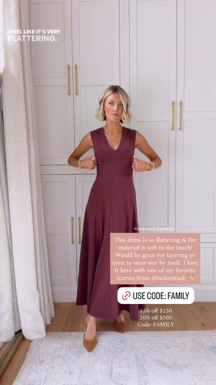 The high quality material on this dress is so good! Love this as a reliable and go to base piece for fall- wear it under a top so it can double as a maxi skirt or layer with sweaters/ cardigans, denim jackets etc! Wearing XS. @Tuckernuck #tuckernuckpartner You can get 15% off $250 and 20% off $500+ with code FAMILY

#LTKSeasonal #LTKSaleAlert #LTKootd