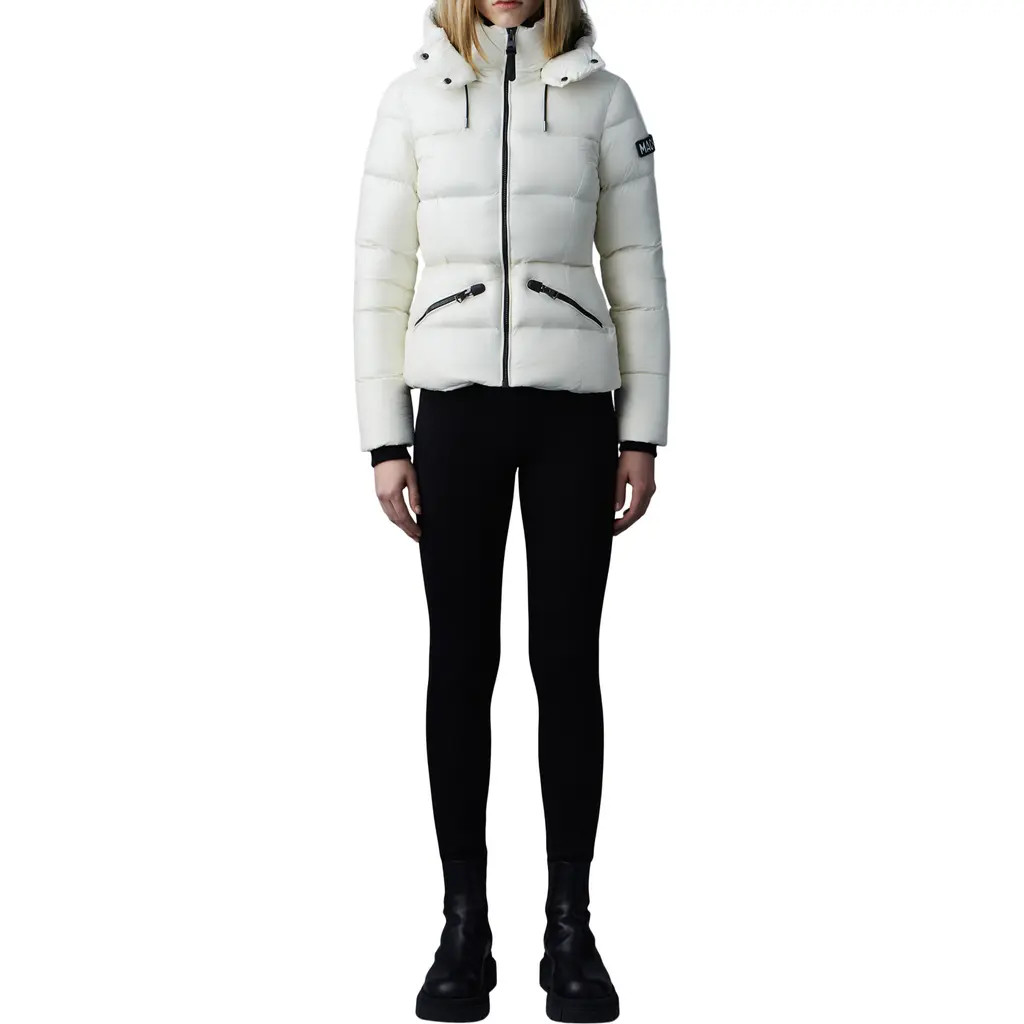 Mackage Madalyn Down Puffer Jacket in Cream at Nordstrom, Size Large | Nordstrom