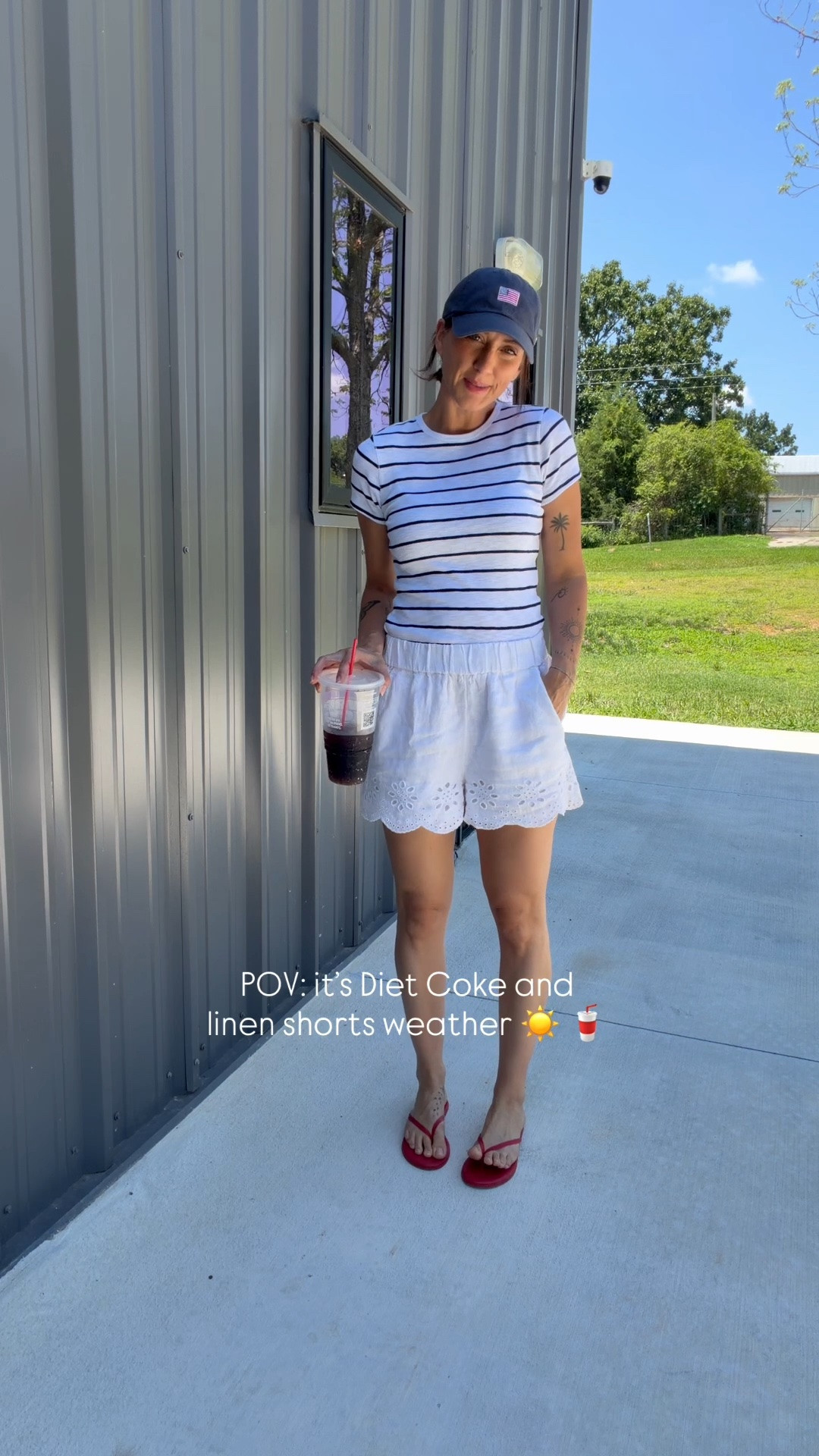 Wearing a small tee and medium
Bottoms

#LTKSeasonal #LTKootd