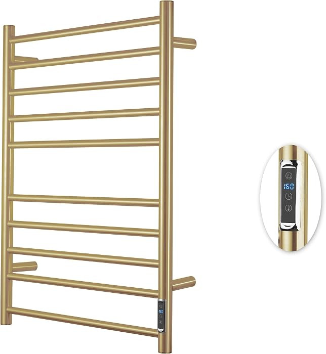 Heated Towel Racks for Bathroom, Wall Mounted Electric Towel Warmer Racks with Timer & Temperatur... | Amazon (US)