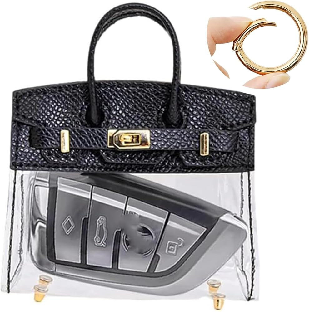 Mini Creative Handbag Design Car keychain,Women Key Bag Mini Handbag,Exquisite Transparent Handba... | Amazon (US)