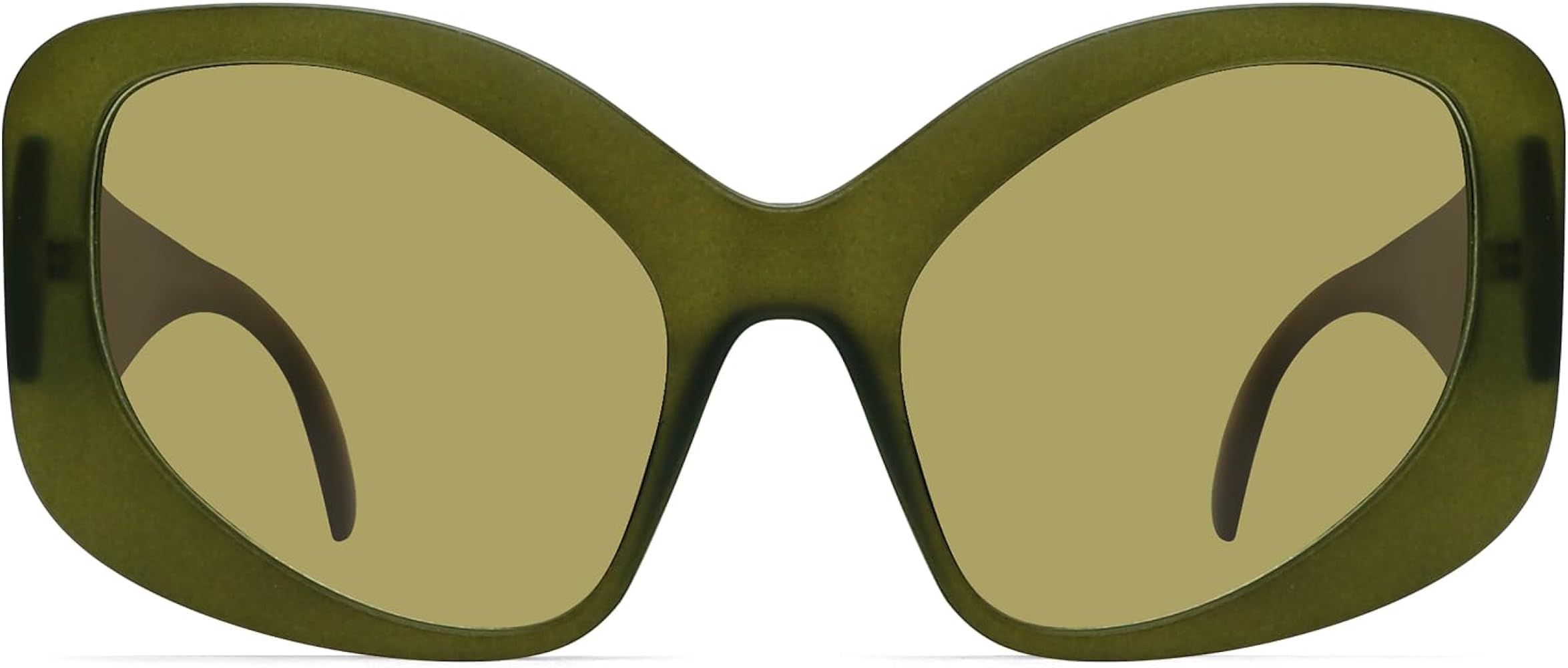 Oversized Sunglasses for Women Fashion Oval Futuristic Chunky Sunglasses Cat-Eye Rectangular Shad... | Amazon (US)