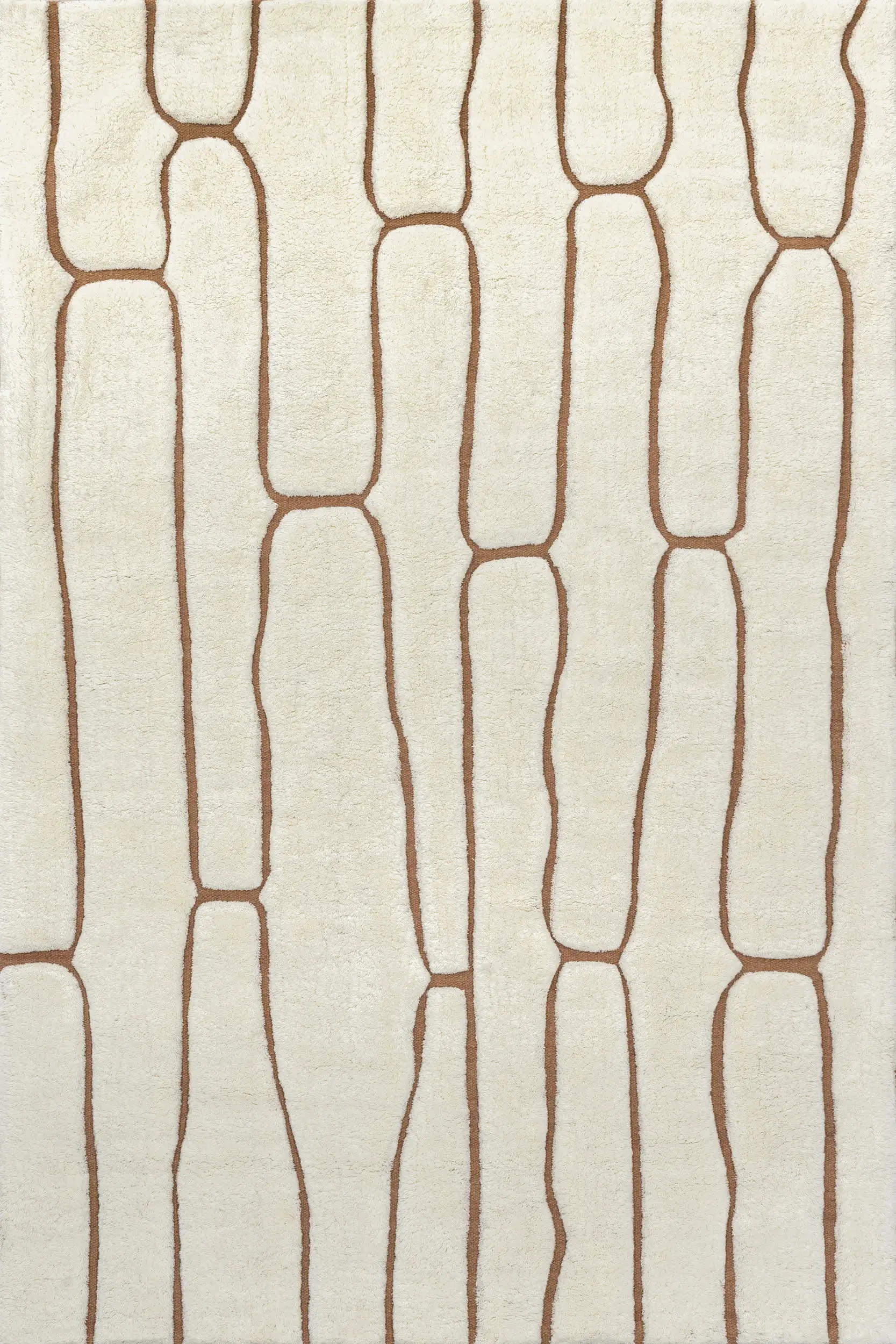 Nazco Abstract New Zealand Wool Rug | Cream | Rugs USA