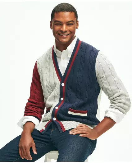 Tennis Fun Cardigan In Supima® Cotton | Brooks Brothers