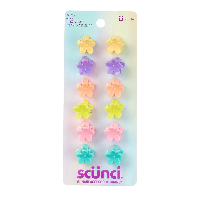 scunci Kids' Hair Claw Clip - 12ct | Target