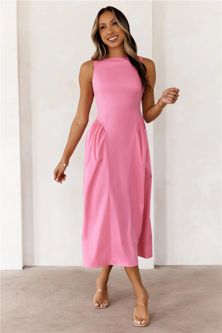 Style Spectacular Midi Dress Pink | Hello Molly (AU)