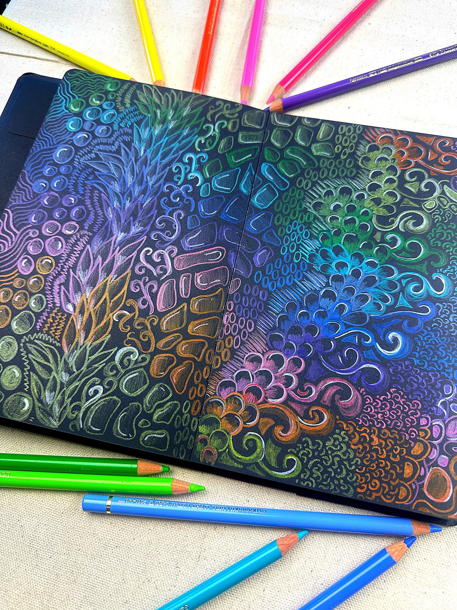 Sketchbook doodle supplies 