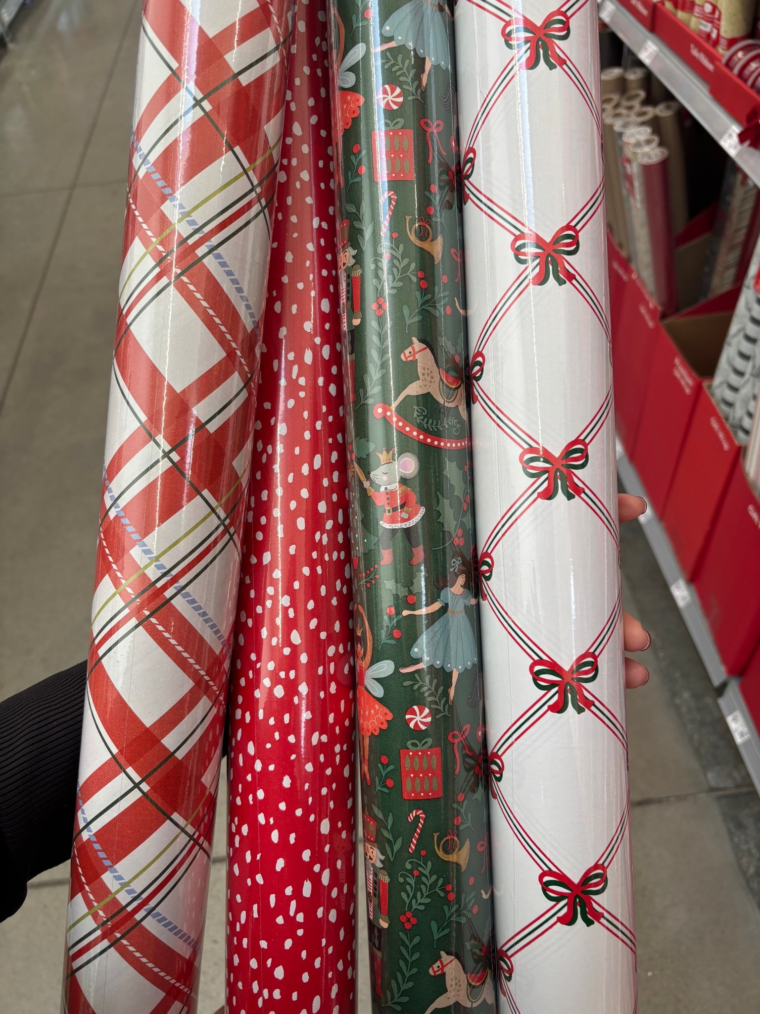 Cutest Walmart wrapping paper! ❤️💙🎄💫