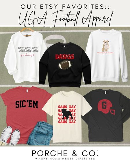 Georgia Football shirts and sweatshirts for UGA football and dawgs apparel for games this Fall 🏈 #godawgs #college #football

#LTKSeasonal #LTKunder100 #LTKstyletip