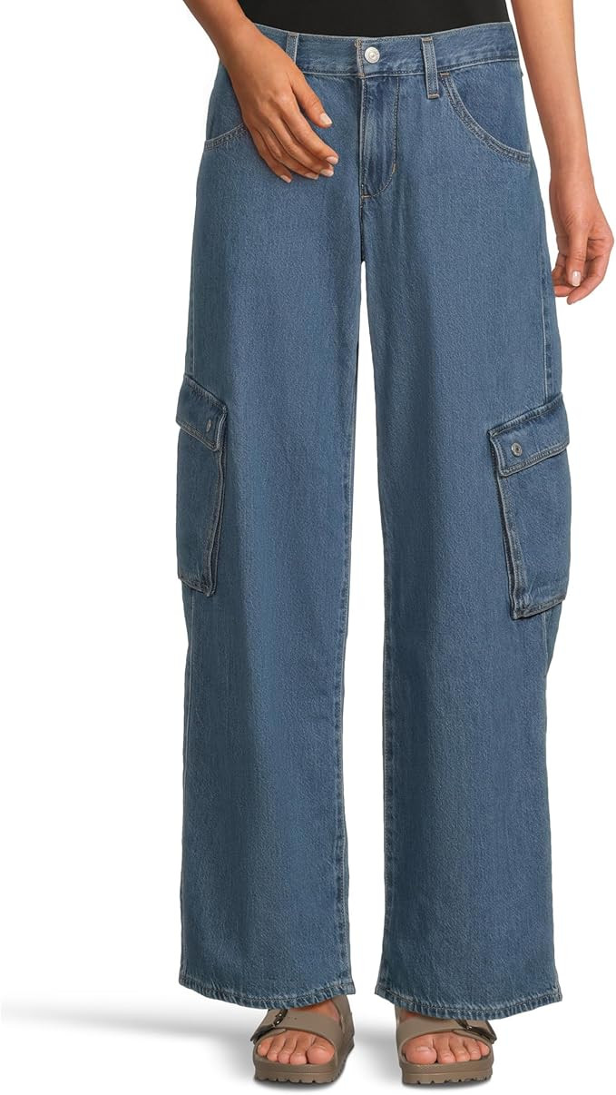 Levi's Womens Superlow Loose Cargo Denim | Amazon (US)