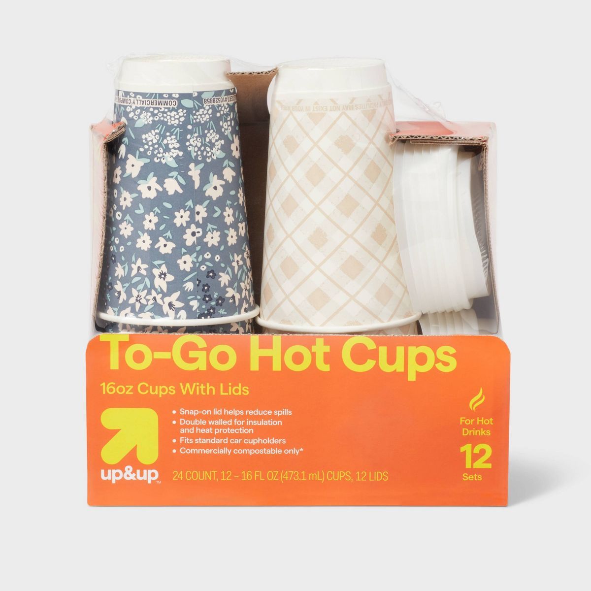 Compostable Hot Cups - 16oz/12ct - up & up™ | Target