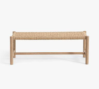 Bolinas Woven Bench (50") | Pottery Barn (US)