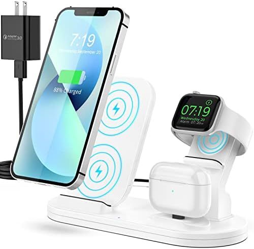 Wireless Charger, Wireless Charging Station for Apple Products, 3 in 1 Wireless Charger Stand for... | Amazon (US)