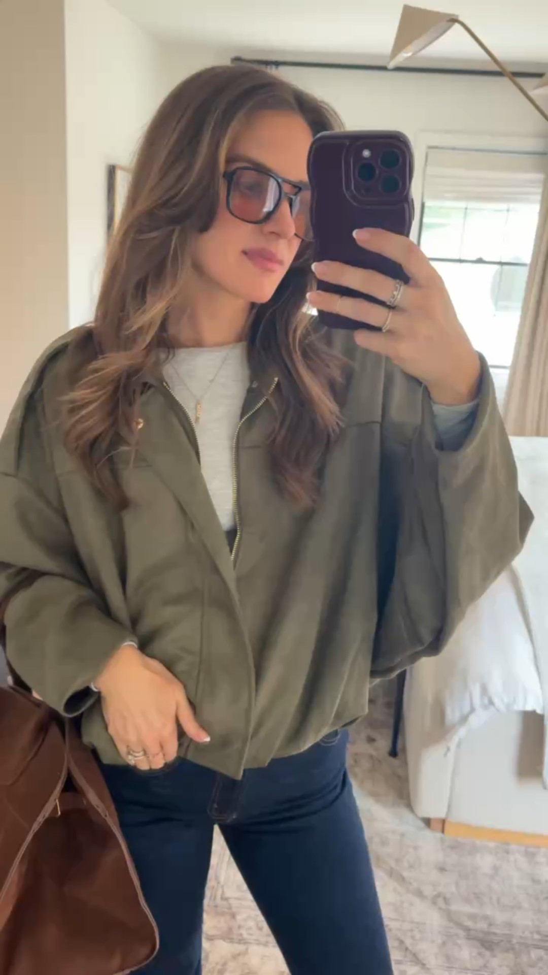 GDWM ✨ my new suede bomber find for under $40!!! 
Wearing a size small
code: LAURENR20 for my booties


#LTKgrwm #LTKmomlife #LTKdayinmylife