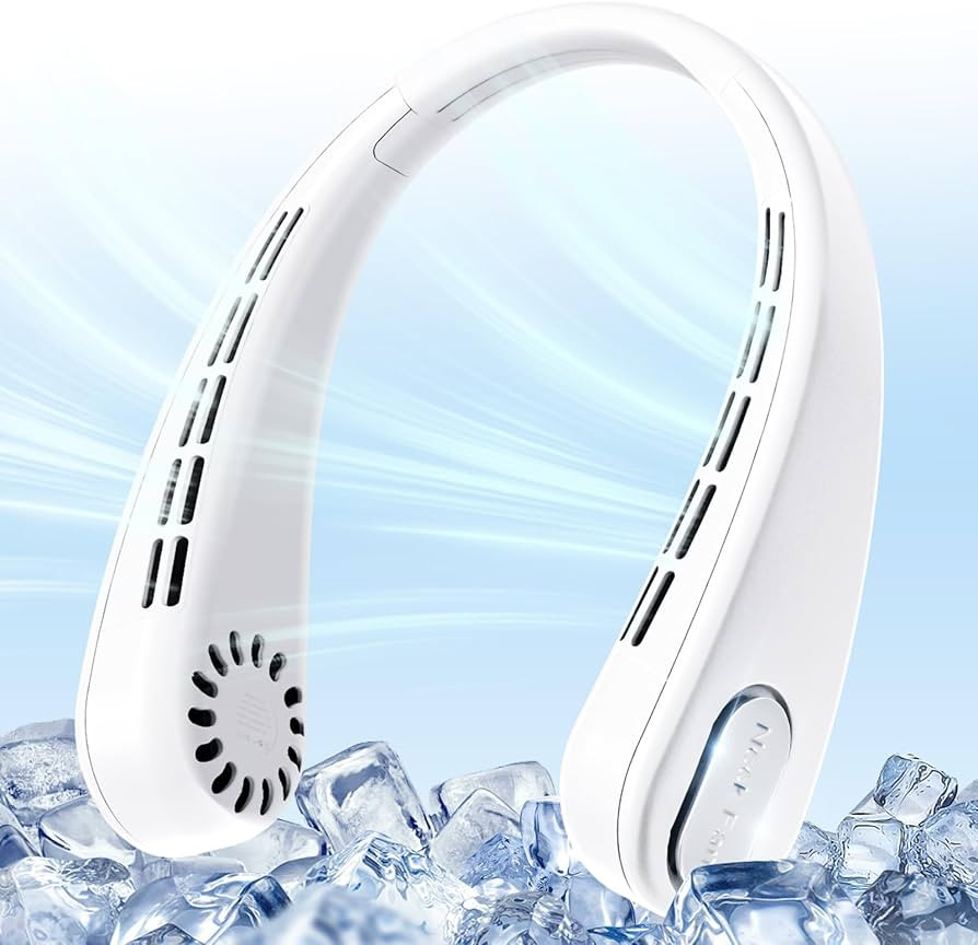 Portable Neck Fan, Bladeless Personal Fan, Rechargeable 4000mAh Battery, No Hair Snagging, 3 Spee... | Amazon (US)
