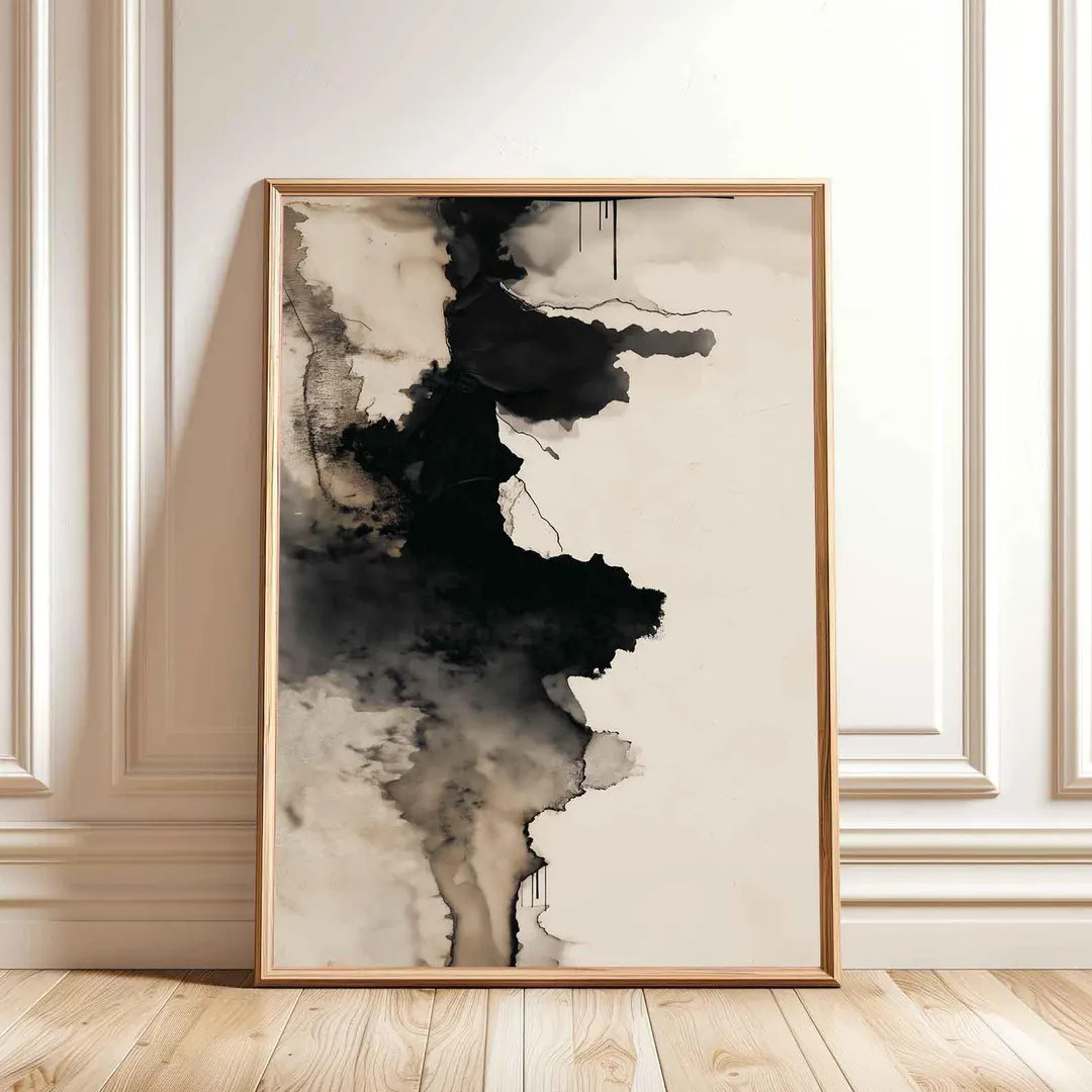 Black and Cream Wall Art, Modern Neutral Art, Beige Black Print, Modern Abstract Art Prints, Neut... | Etsy (US)